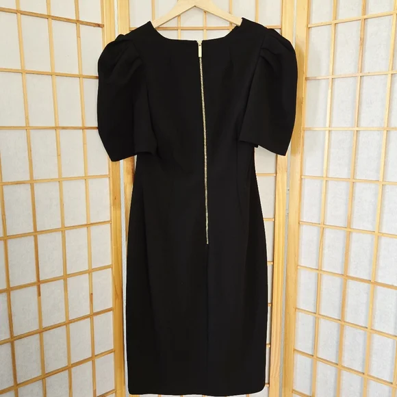 Calvin Klein Puff Sleeve Black Dress (8) - Picture 5 of 5